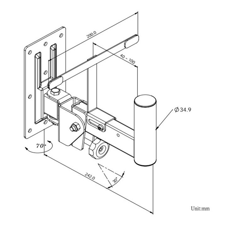 JYSP-120 (Suporte de parede para alto-falante)